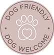 Dog friendly dogs welcome logo